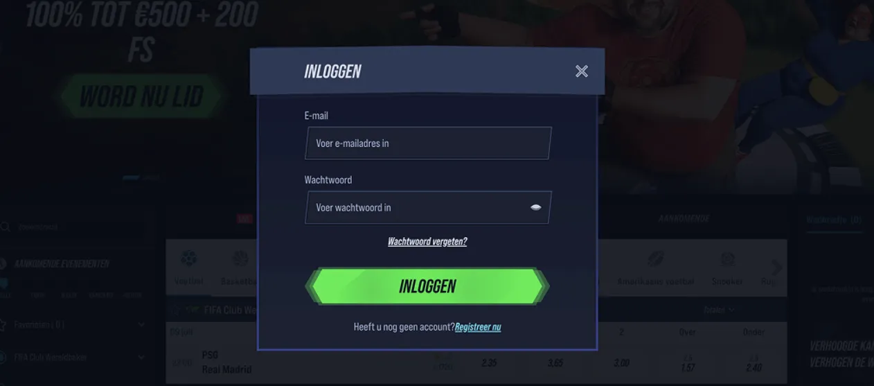 Registratie VegasHero Casino